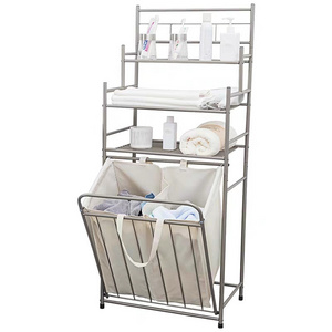 Bathroom Tower Hamper -  Bathroom Tower with Hamper Metal Storage Organizer