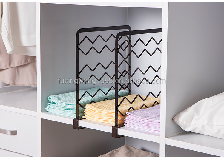 Wire Shelf Divider Closet Organizer for Clothing Storage Storage and separation of clothing