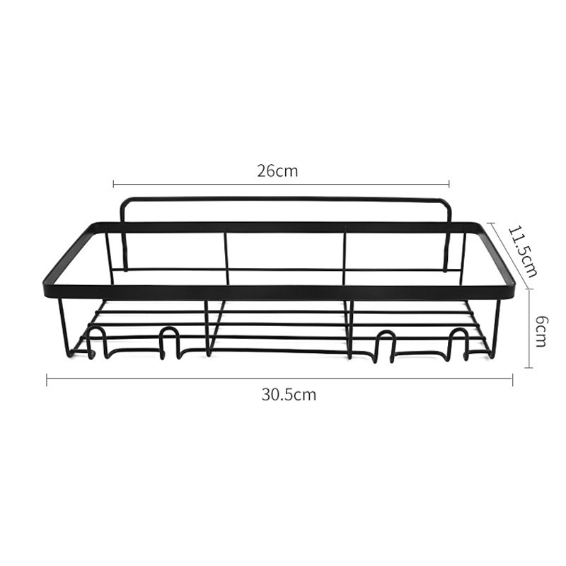 Household Corner Shower Shelves Adhesive Wall Mounted Iron Rack Bathroom Shower Caddy