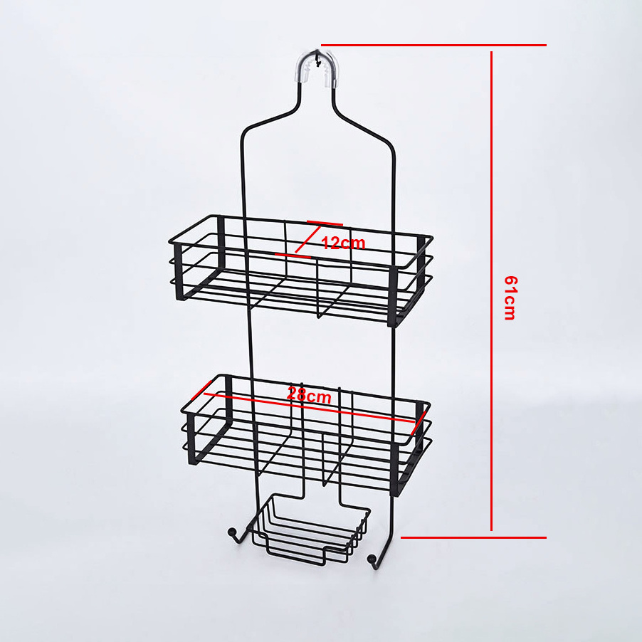 Wall Mounted Self Adhesive Stainless Steel Shower Caddy Shelf for Kitchen Bathroom