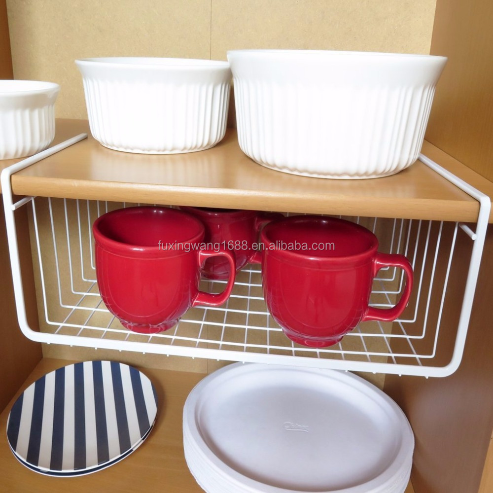 The Smart Design Kitchen Under Shelf Iron Wire Storage Basket wrought iron fruit baskets storage wire baskets