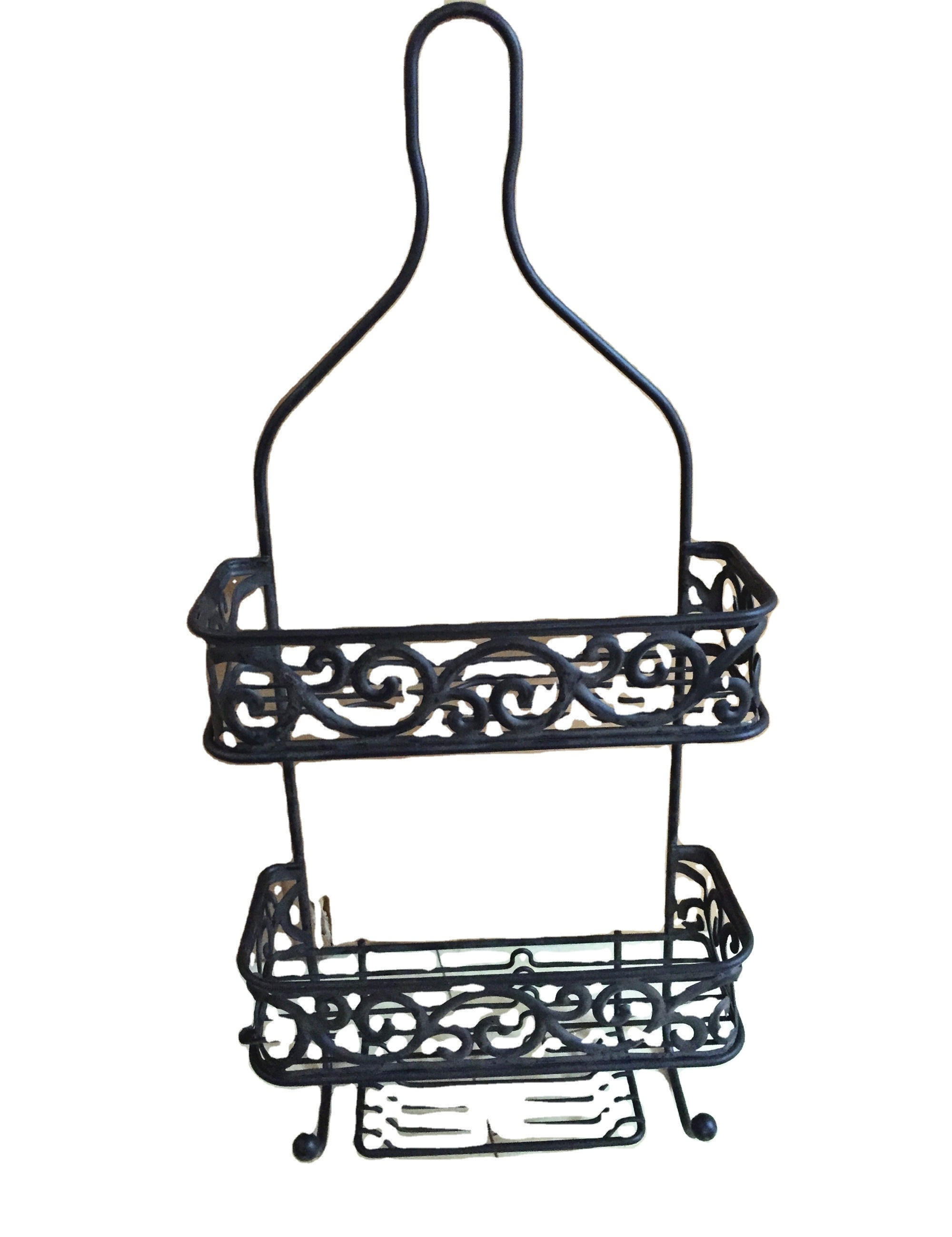 Wholesale Wire Bathroom Shower Caddy Wall Mounted Black Bathroom Shelves Shower Caddy