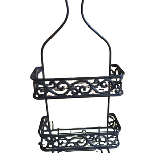 Wholesale Wire Bathroom Shower Caddy Wall Mounted Black Bathroom Shelves Shower Caddy