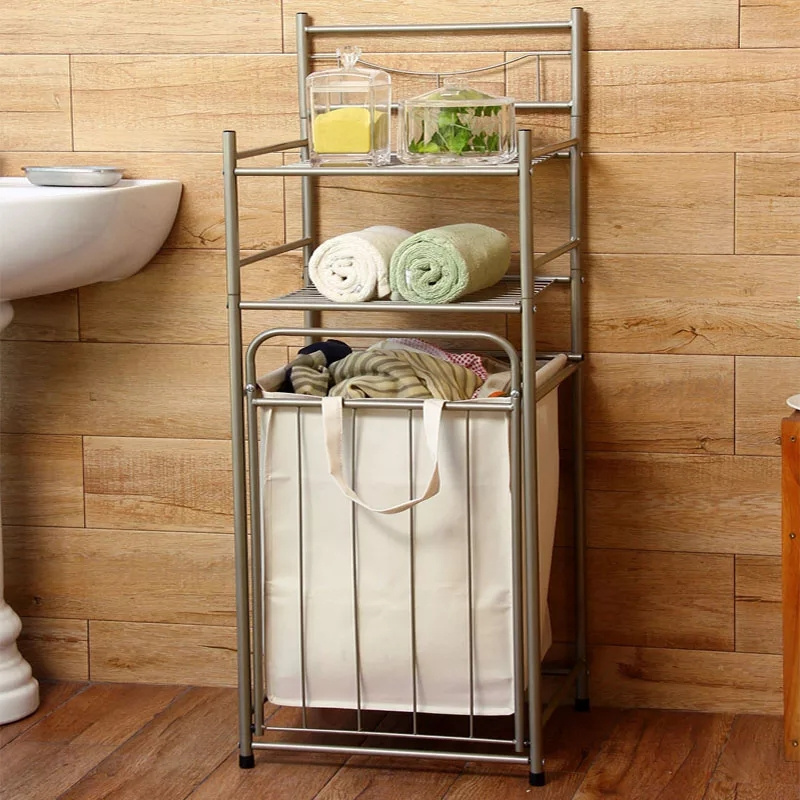 Bathroom Tower Hamper -  Bathroom Tower with Hamper Metal Storage Organizer