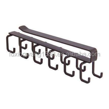 Multi-function Coffee Mug Hooks Metal Hanger Rack Hanging Storage Shelf for Cabinet Wardrobe