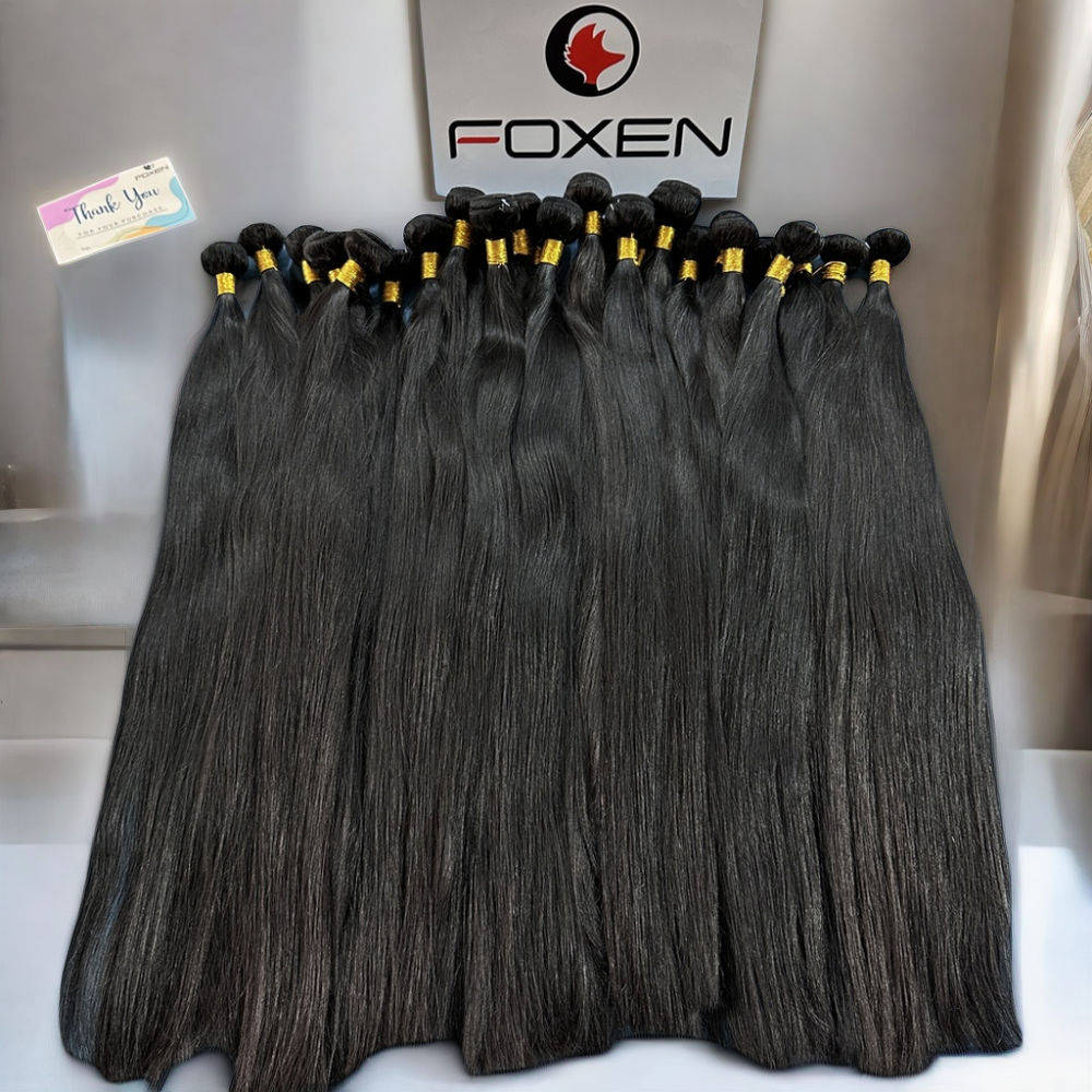 Vietnamese Raw Hair Wholesale Bundles Weft Bone Straight Large Stock Top Quality Virgin Hair 100% Remy Hair