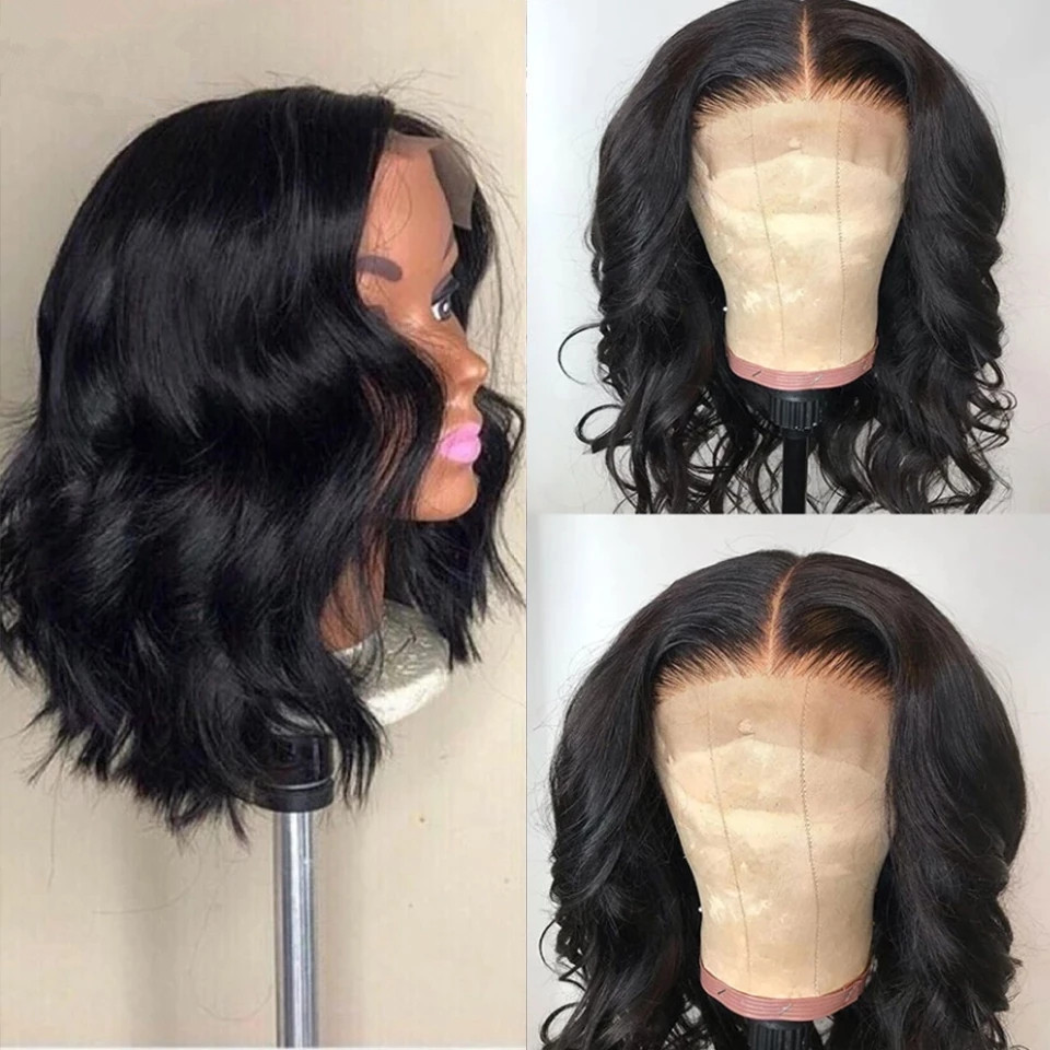 Body Wave Short Bob Lace Front Human Hair Wigs For Black Women Body Wave Lace Front Wig Brazilian Hair Wigs With Baby Hair