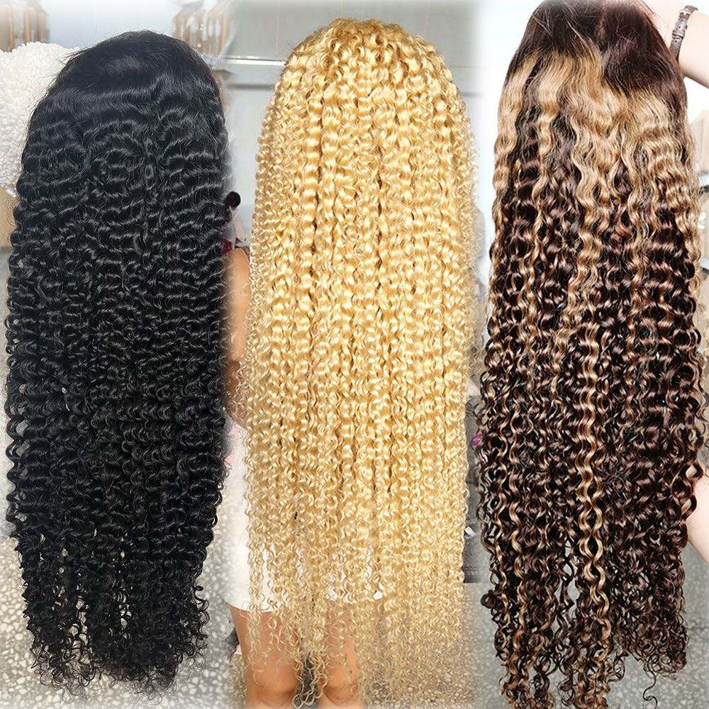 American Wholesale Price Curly Lace Front Wigs for Black Women Frontal Wig Raw Human Hair Kinky Curly Glueless Full Hd Lace Wig