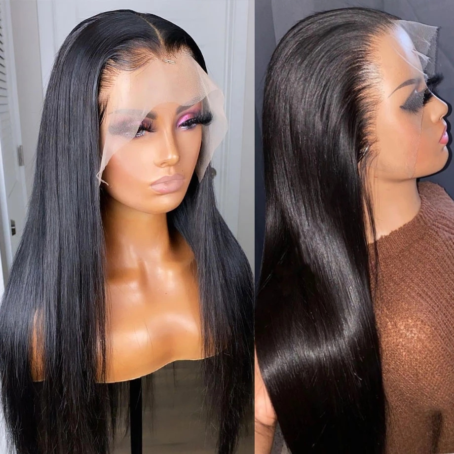 Brazilian Raw Human Hair Lace Front Wig Straight 13x4 Transparent Hd Lace Frontal Wig Glueless Human Hair Wigs For Black Women