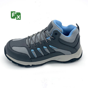 Industrial women's non-slip steel toe plastic toe breathable work boots high-top mountaineering safety shoes summer safety shoes