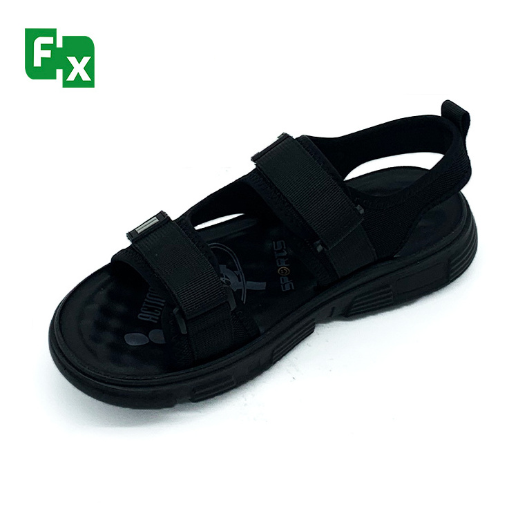 FUXIN Top Quality Wholesale Men Buckle Straps Cork Sole Sandals with Cow Leather Foot bed cork leather sandals Arab Sandals