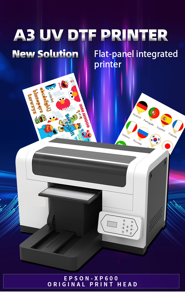 2023 New Print Technology uv dtf 2 in 1 30cm Mini A3 DTF UV A4 Printer Roll to Roll  Impresora UV DTF Sheet Printer