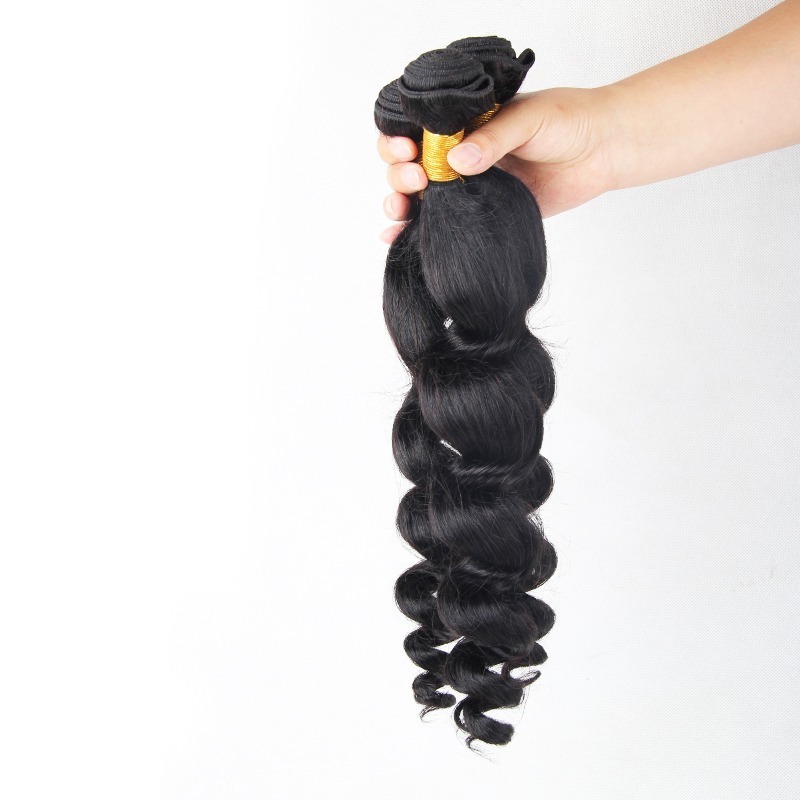 Brazilian Hair Bundles Human Hair Loose Wave Bundles With Closure Curly Hair Extension Bundle Human Weave