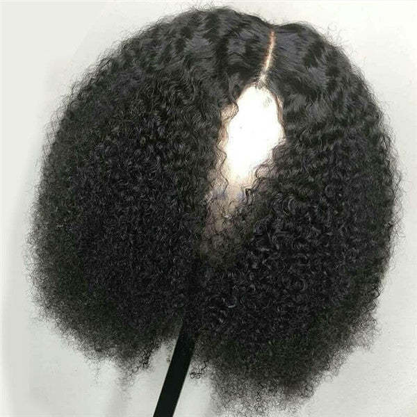 200 Density Hd Lace Wig Afro Kinky Curly Wig Afro Hair Wigs for Black Human Hair Transparent Mongolian Natural Front Women