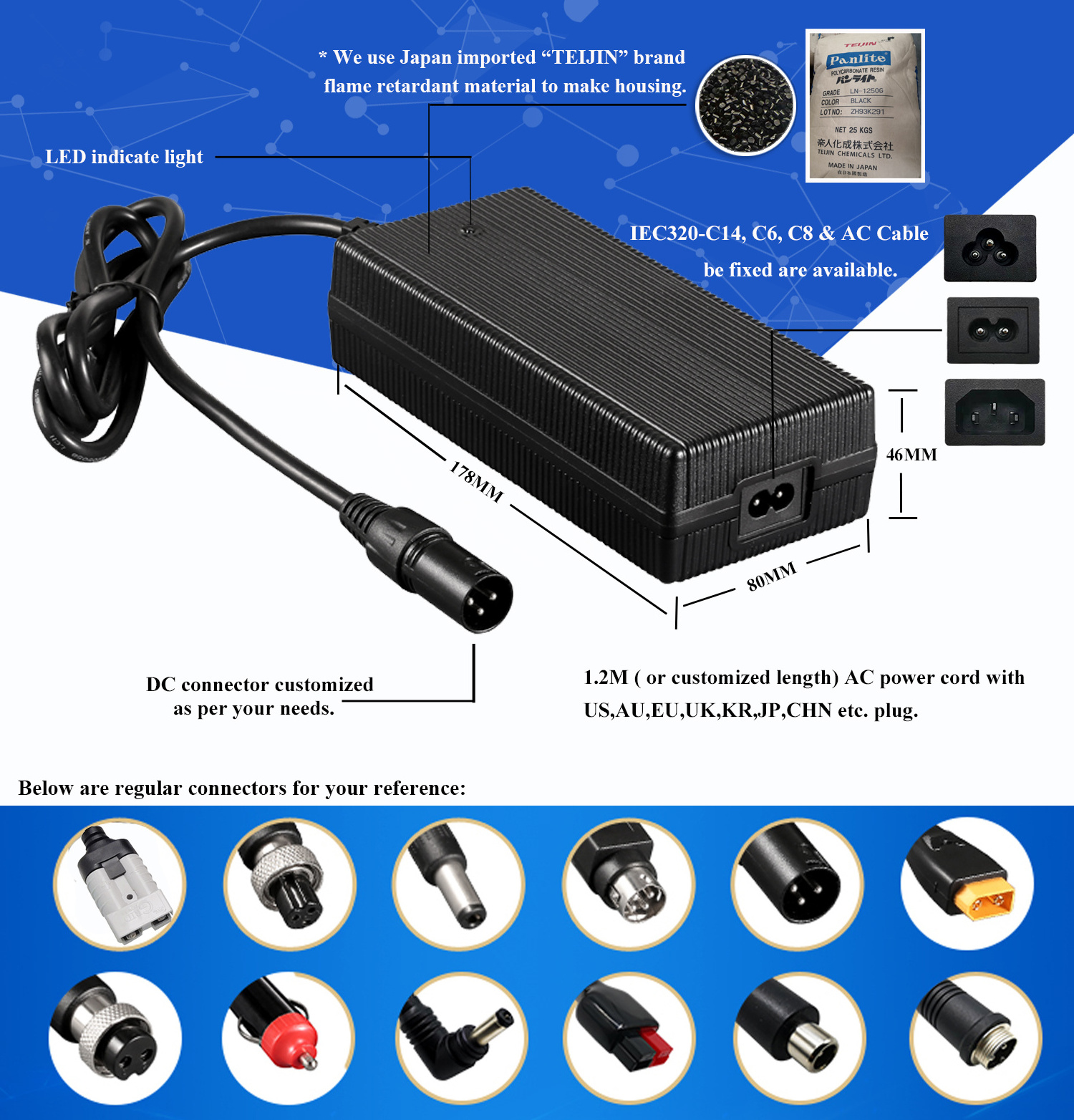 Fuyuang desktop ac to dc electric wheelchair scooter 24 volt battery charger 29.2V 6A Lead acid battery charger