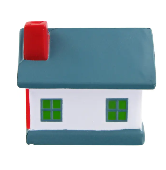 Promotional custom logo foam House shape Stress Toys