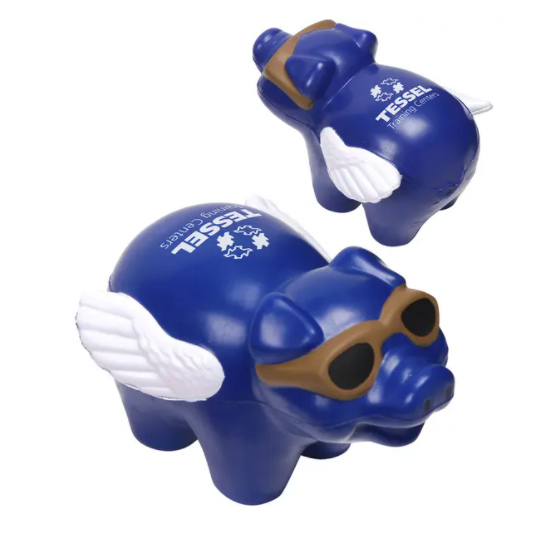 TOP Custom logo Promotional cheap Flying Pig Stress Balls/Flying Pig Stress toy