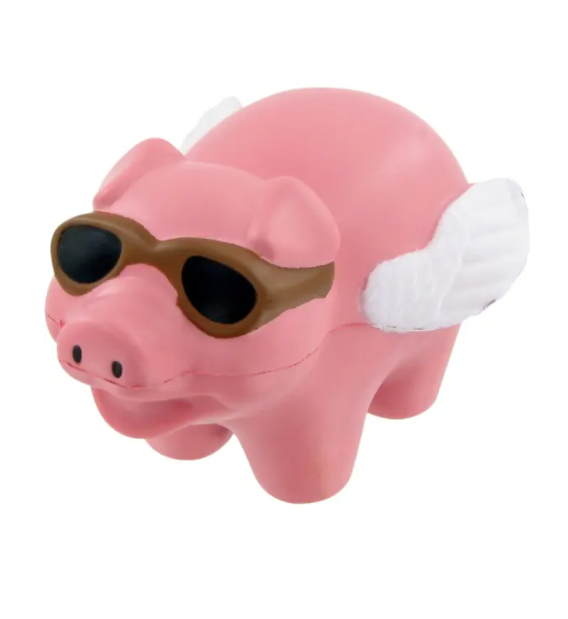 TOP Custom logo Promotional cheap Flying Pig Stress Balls/Flying Pig Stress toy