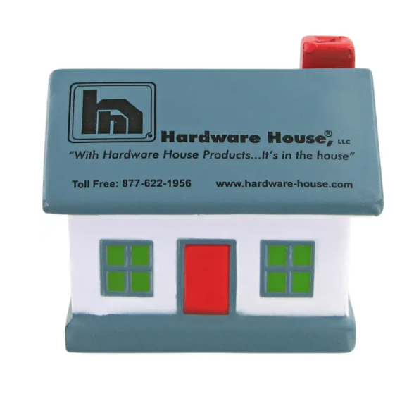 Promotional custom logo foam House shape Stress Toys