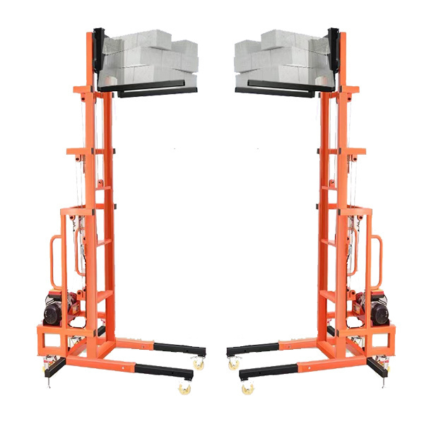 2-8 Meters Telescopic Frame Electric Lifting Scaffolding Platform Self Loading Stacker For Construction