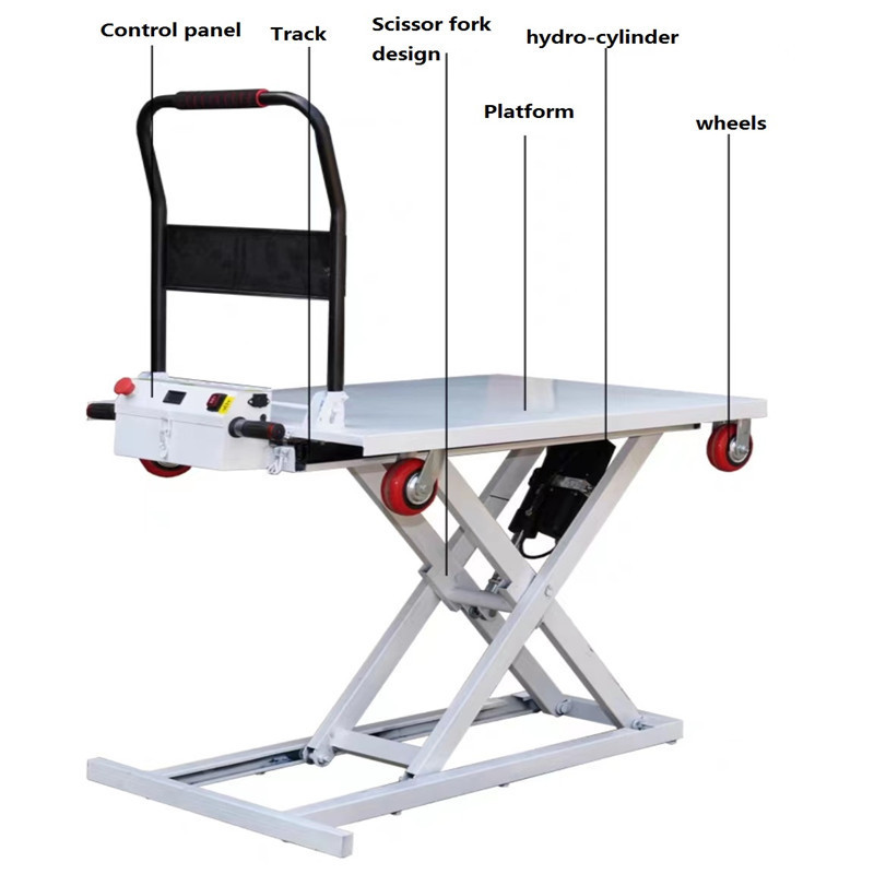 Wholesale Portable Electric Lifting Platform Trolly Warehouse Trolley