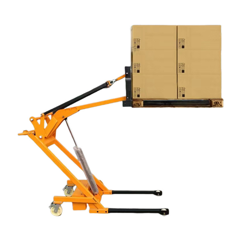 Small 500Kg Electric Pallet Fork Lift Truck Warehouse Crank Arm Hydraulic Forklift for Loading and Unloading