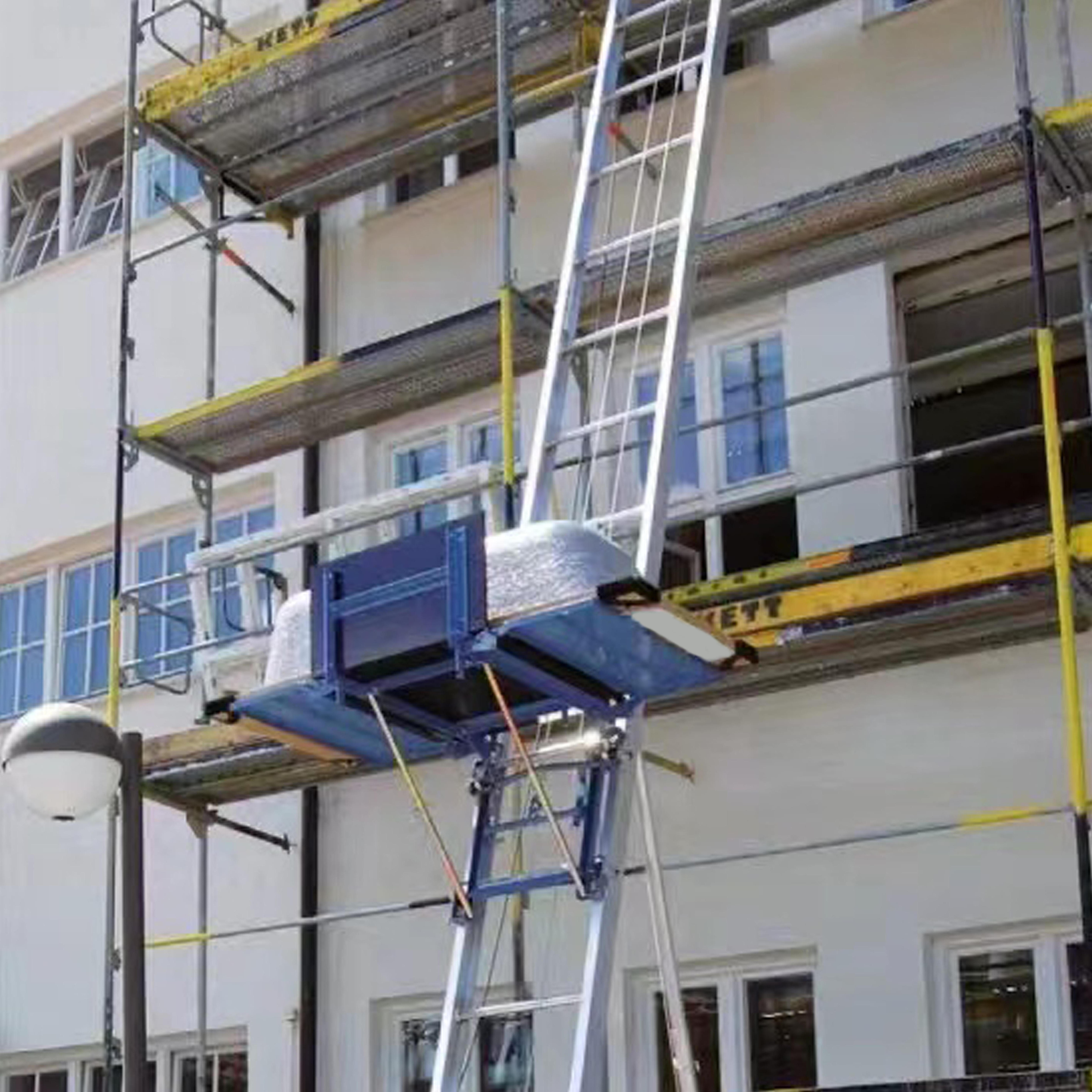 Manufacturer Supply Alum Solar Panel Ladder Lift 4 Panels Elevator Platform Roof Lifting Hoist