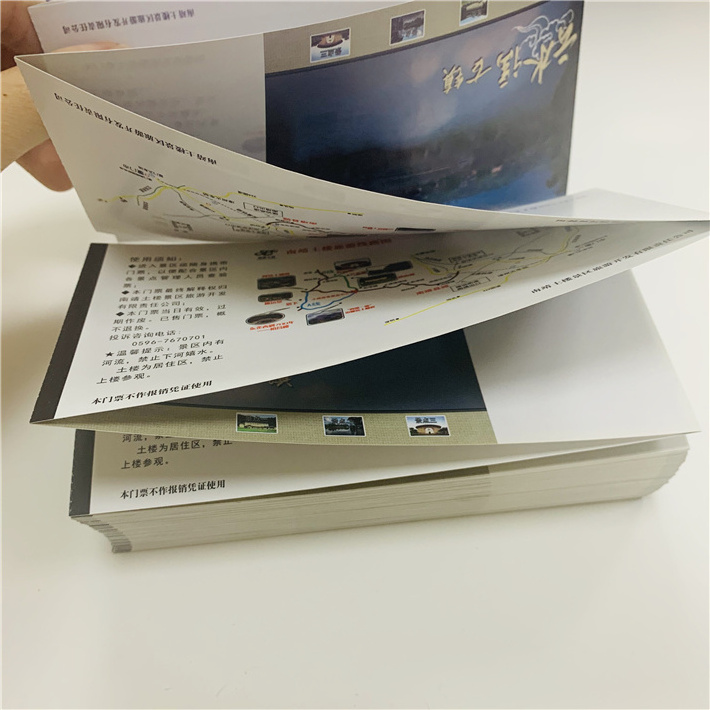 Customized die cut fan folded thermal paper boarding pass airline ticket printing, movie/admission event/lottery ticket