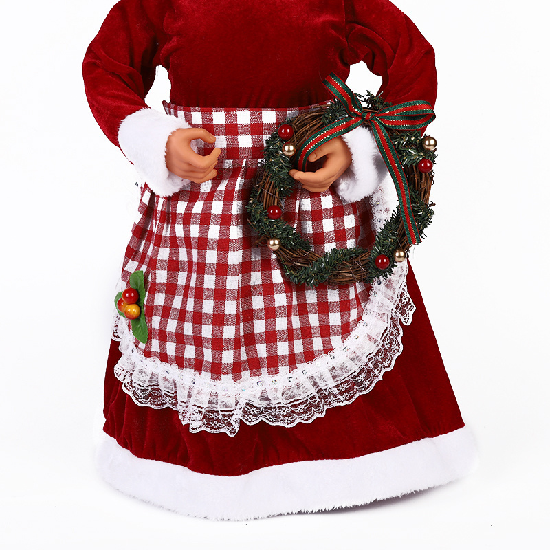 Commercial Christmas Decoration Mrs Santa Best Sale Sitting Santa Claus Plush Toy