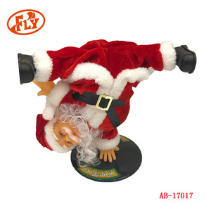 Music Santa Claus Plastic Singing and Headstanding Santa Claus Electronic