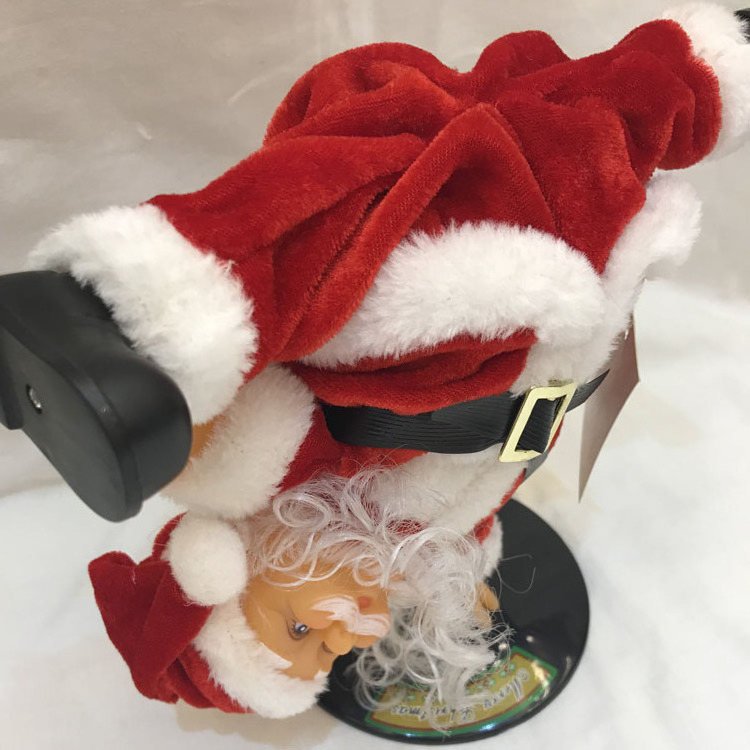 Music Santa Claus Plastic Singing and Headstanding Santa Claus Electronic