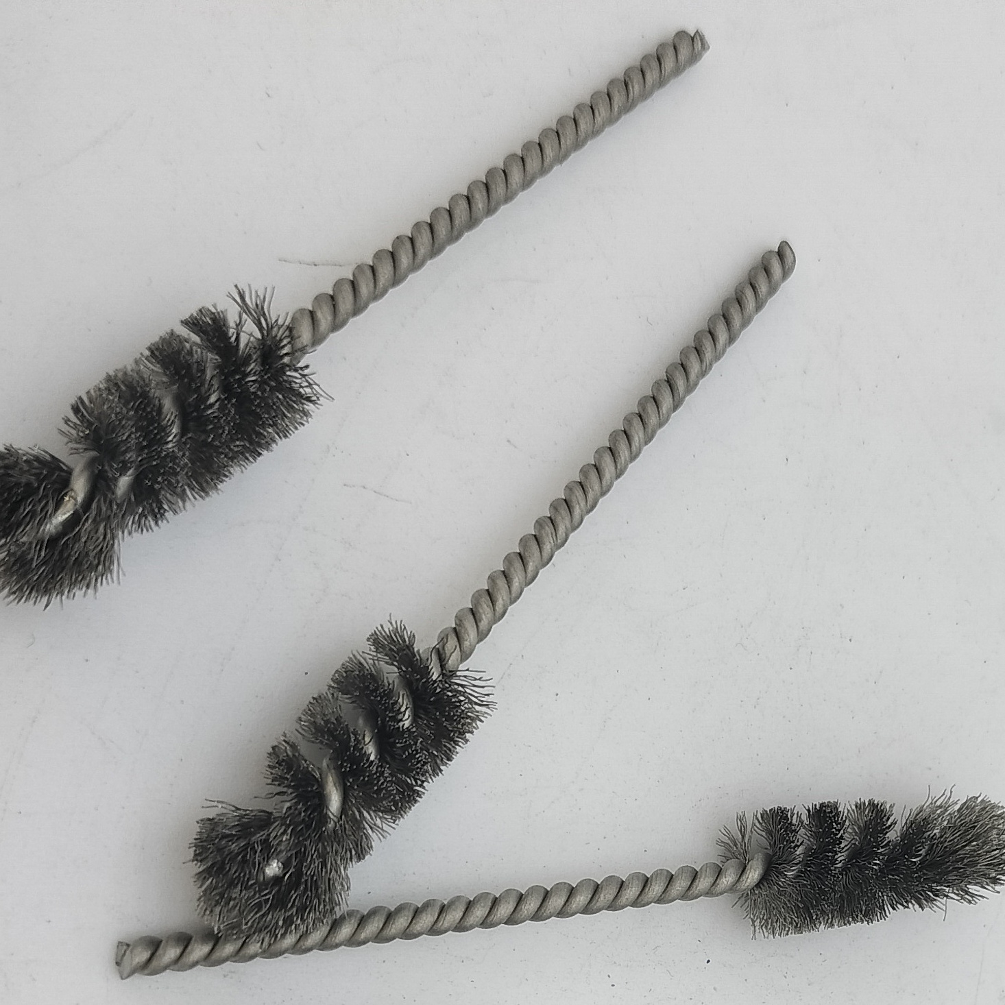 Stainless steel twisted wire brushes crimped  wheel brush twist knot spiral