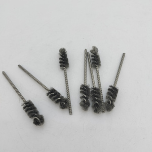 Stainless steel twisted wire brushes crimped  wheel brush twist knot spiral