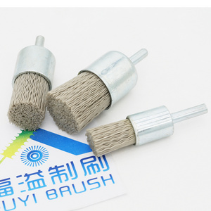 crimped silicon carbide cleaning surface end brush