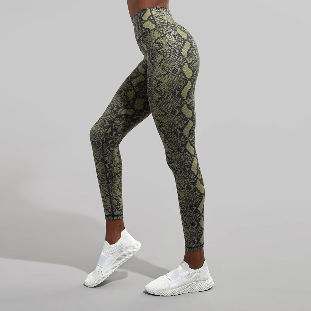 2022 Snake Print Fitness Ladies Training Compression Push Up Sports Pants Gym High Waist Workout Tights Women Yoga Leggings