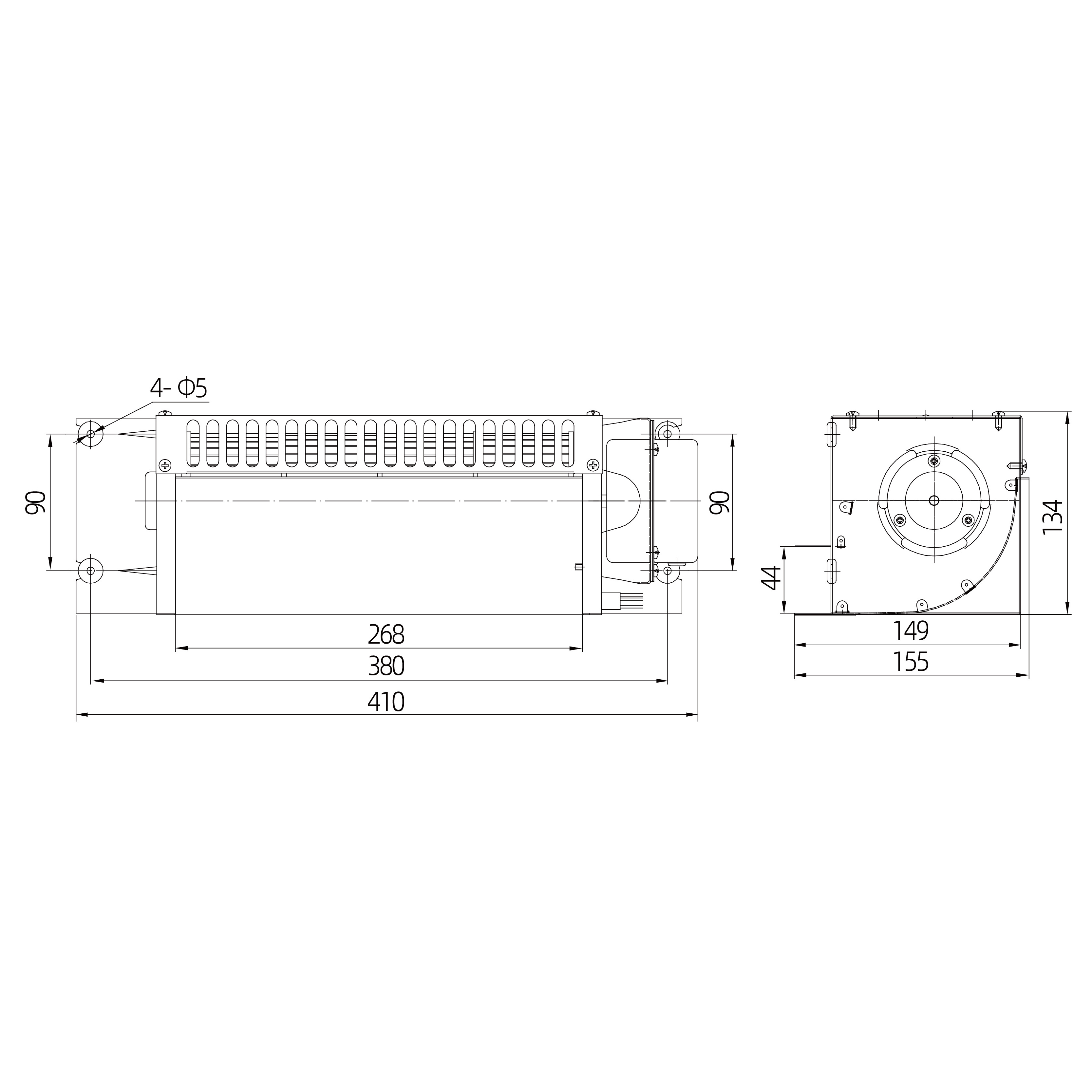 FYD-E001 FUYIDE Elevator cross flow fan factory lift car ventilation cooling spare parts low noise FB-9B