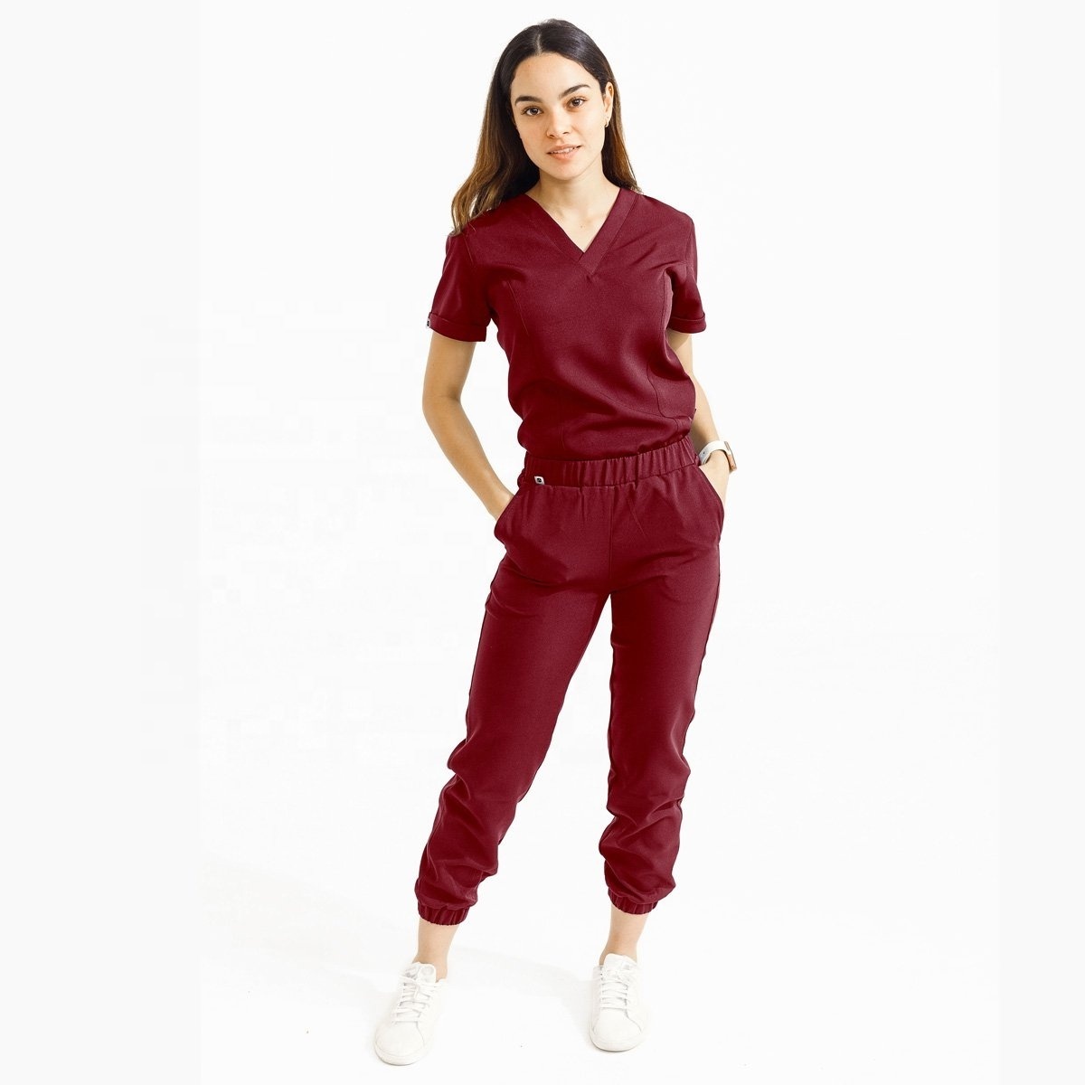 Famous Designer Wholesale Custom Short Sleeve Women's Jogger Medical Nurse Uniform Medical Scrubs