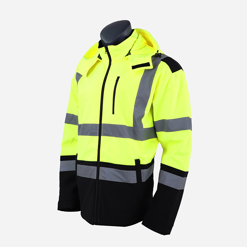 High Visibility Construction Site Safety Jacket Men Wear Safety Work Jacket Breathable Reflective Security Jacket