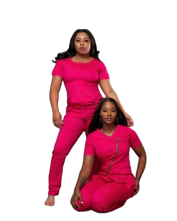 Fashional Nursing Scrubs Uniforms Nurse Scrubs for Women and Men Scrub Sets for Hospital Washable Stretchy Fashionable Cotton