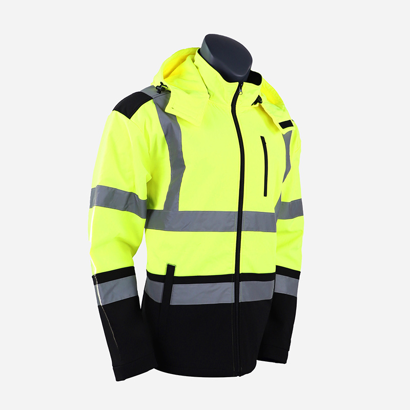 High Visibility Construction Site Safety Jacket Men Wear Safety Work Jacket Breathable Reflective Security Jacket