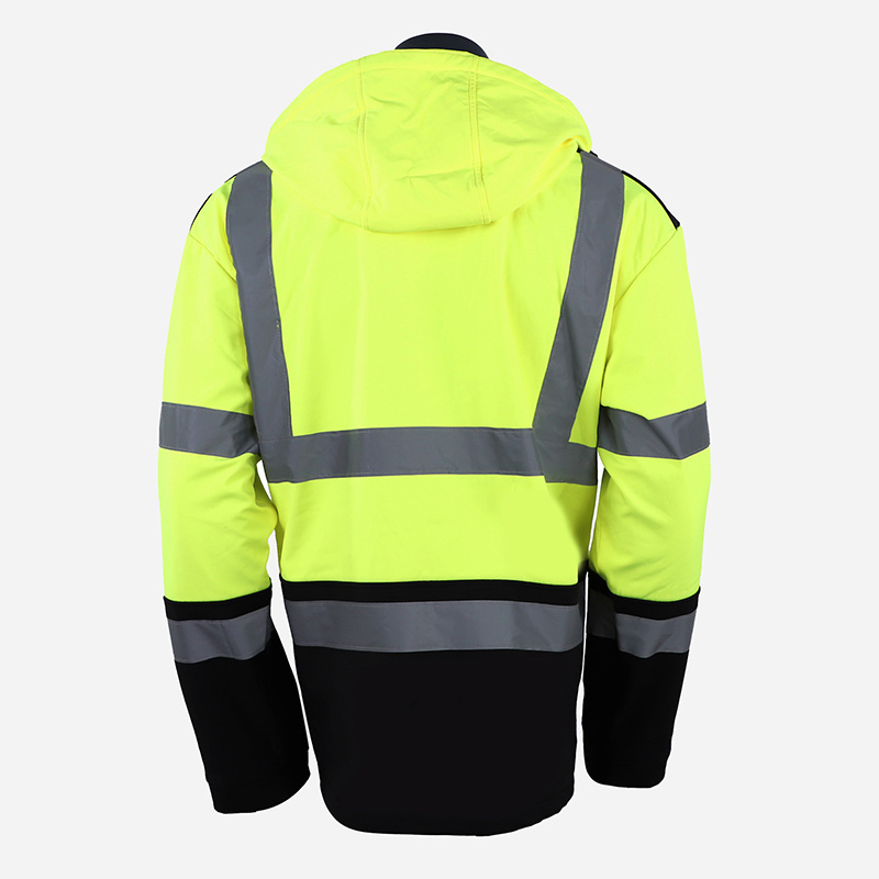 High Visibility Construction Site Safety Jacket Men Wear Safety Work Jacket Breathable Reflective Security Jacket