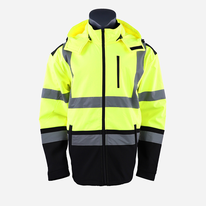 High Visibility Construction Site Safety Jacket Men Wear Safety Work Jacket Breathable Reflective Security Jacket