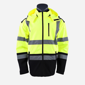 High Visibility Construction Site Safety Jacket Men Wear Safety Work Jacket Breathable Reflective Security Jacket