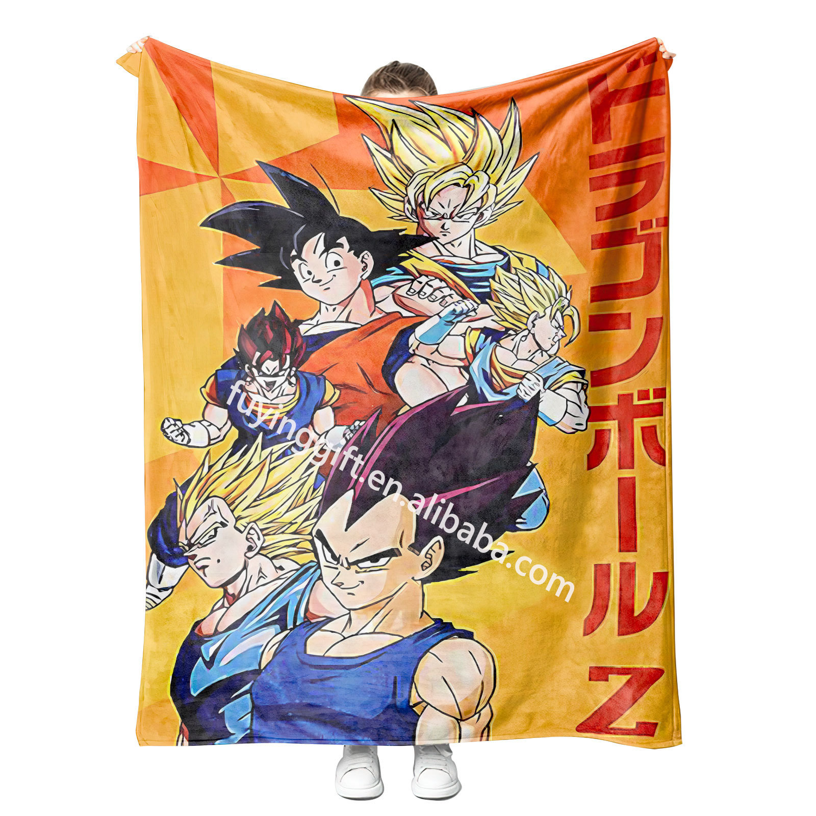 Factory price newest cartoon anime Dra gon ball 3D Sublimation flannel Fleece throw blankets 60*80 in