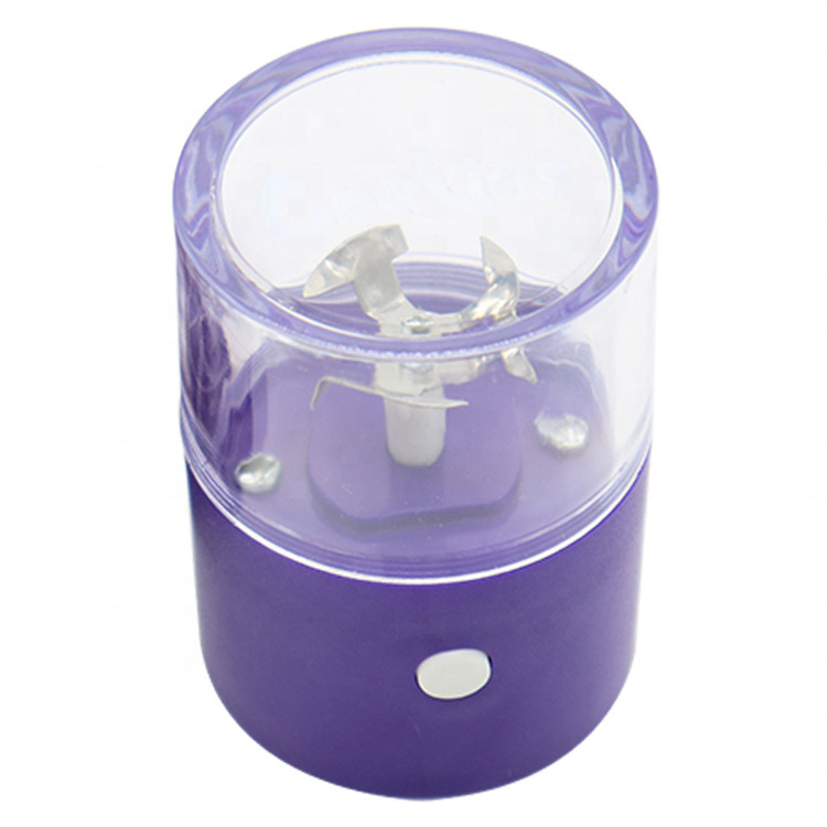 Automatic Plastic Electric Herb Tobacco Grinder Portable USB Rechargeable Electronic Herb Spice Somke Grinders With Logo