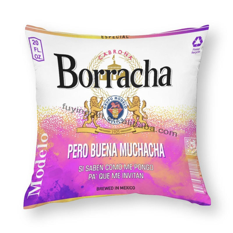 Custom print Mexican Pillow High Quality Chingona Borracha Modelo Cushion Covers Customized Sofa Throw Pillow Cases