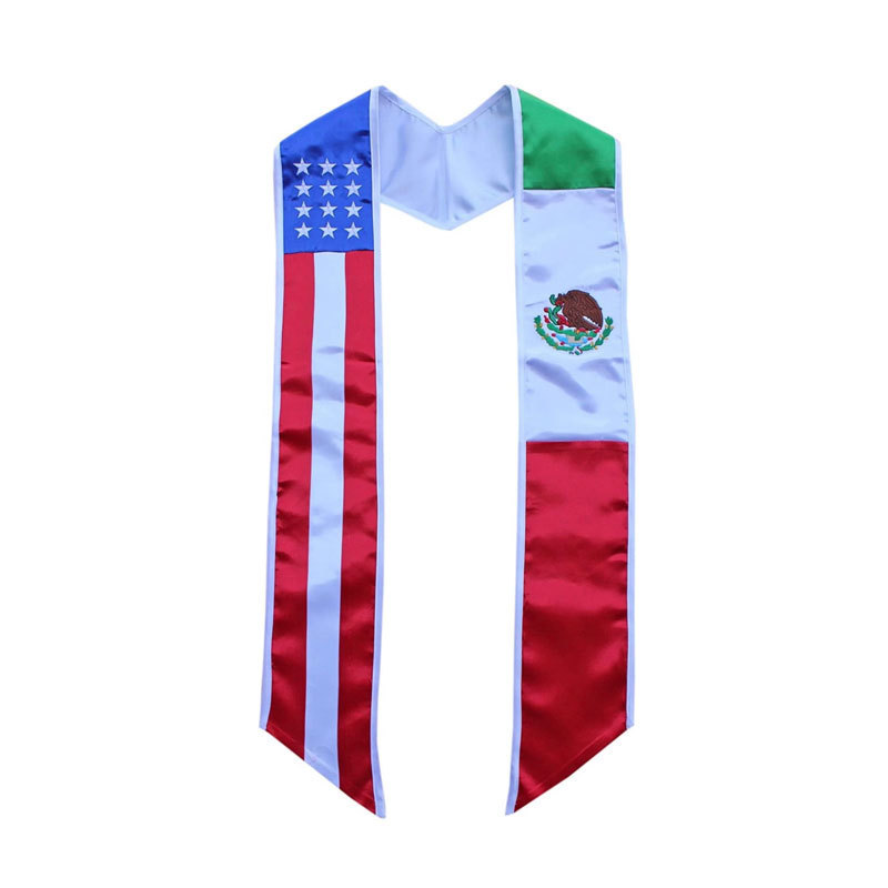 Mexican Graduation Sash Stole Mexico Flag Graduation Stole Class Of 2024 Gift for Graduation's Day 60 72 In