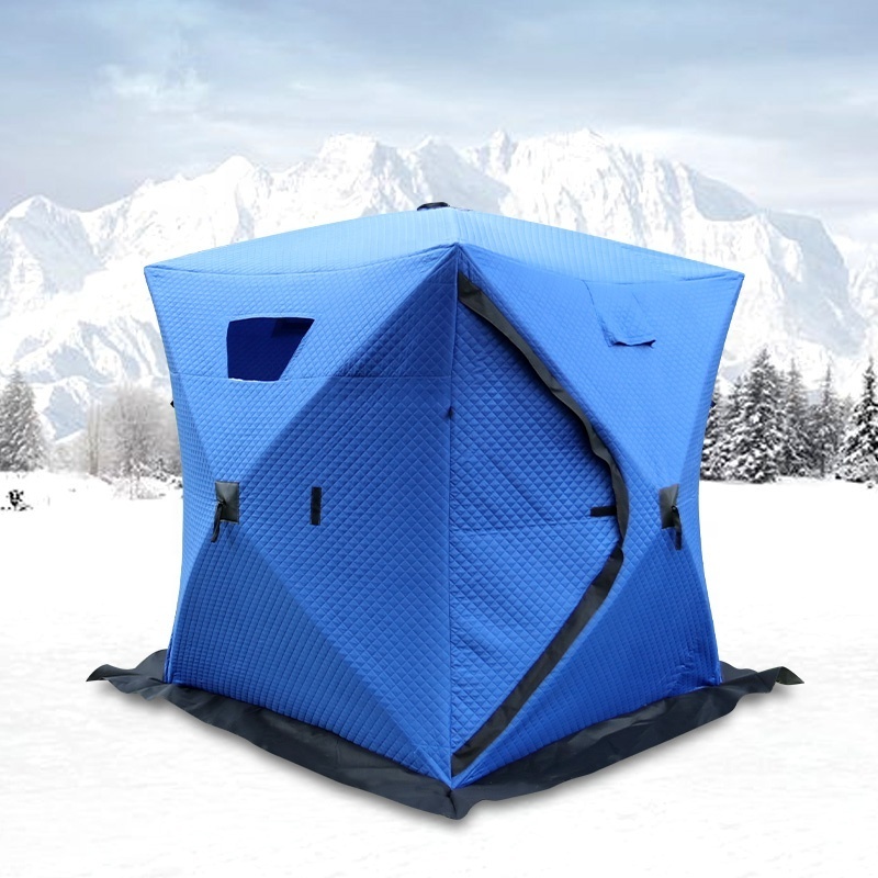 TWROAD Winter Ice Cube Fishing Shelter Tent ice fishing tent to keep warm winter camping  Eskimo- travel pop up tent