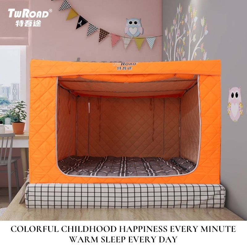 TWROAD new 2021 winter warm bed tent large space thick three-layer cotton warm tent