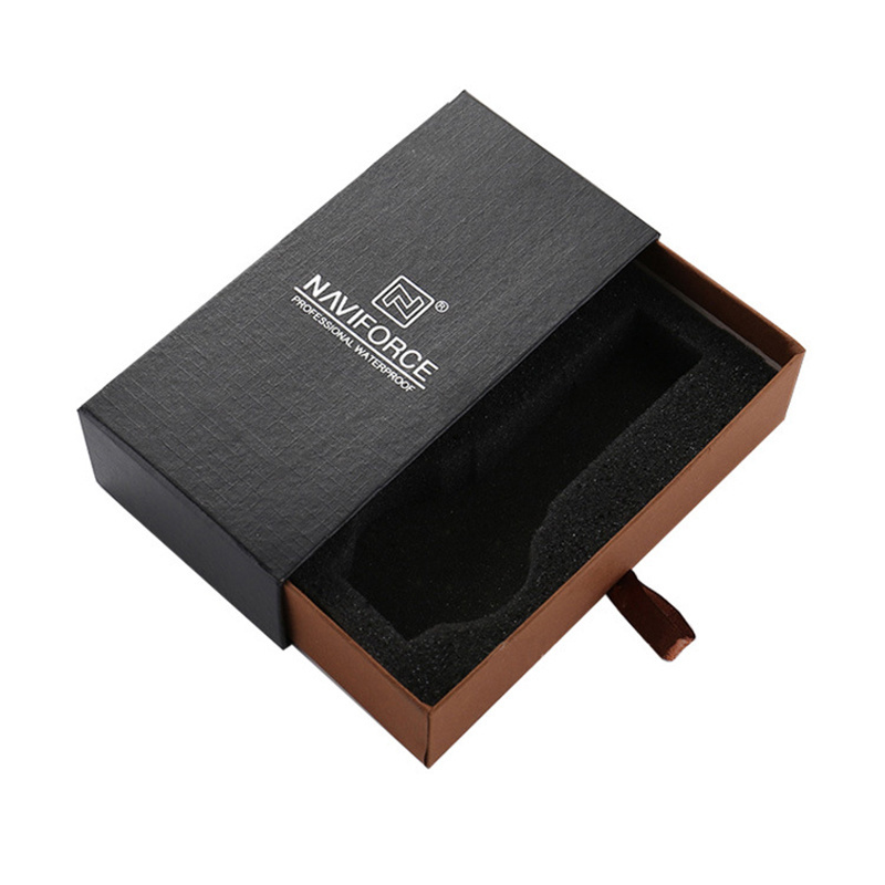 Custom Luxury Handmade Black Watch Box Printing Logo Cardboard Watch Boxes